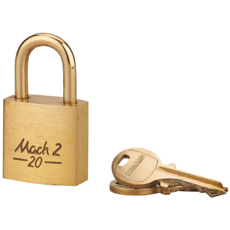 Thirard - Cadenas à clé Mach 2, 20mm, 2 clés