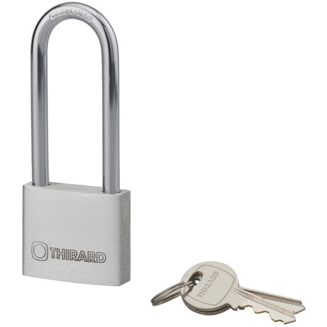 Cadenas à clé TYPE 1 aluminium 40 mm anse 1/2 haute
