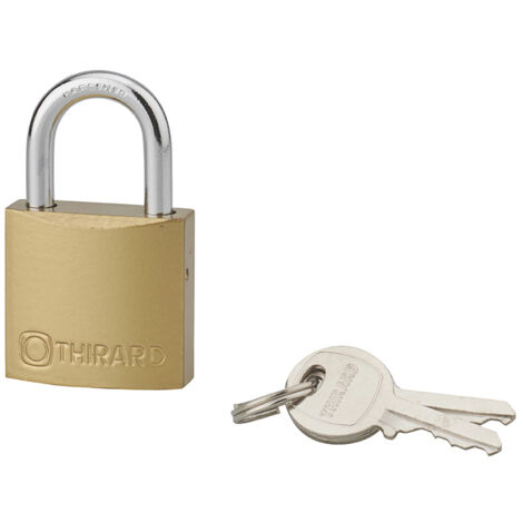 Cadenas à clé Type 1 UNIKEY (achetez-en plusieurs, ouvrez avec la même clé), 30mm, 2 clés - THIRARD