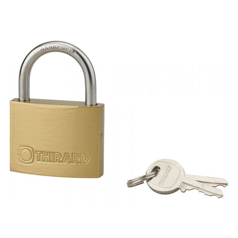 Cadenas à clé Type 1 UNIKEY (achetez-en plusieurs, ouvrez avec la même clé), 45mm, 2 clés - THIRARD