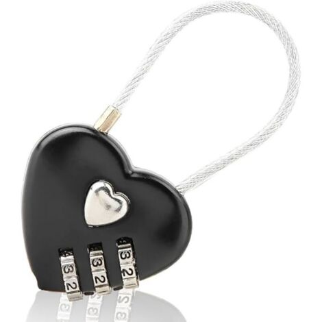 Cadenas à code 3 chiffres, petit cadenas pour valise, sac de voyage ou casier, réinitialisable et compact