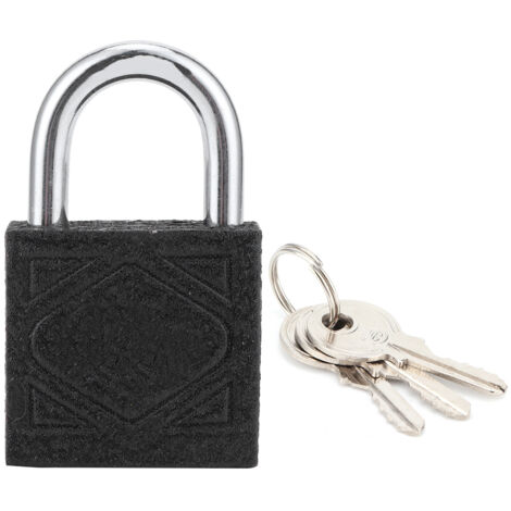 Cadenas à Coeur en Laiton et Corps en Fer Noir Épaissi pour Porte - Sécurité Maison Dortoir Portable 50mm