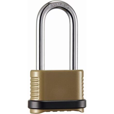 Cadenas à Combinaison 4 Chiffres - Corps en Fonte et Boucle en Acier Trempé - Résistant aux Intempéries - Pour Abri Jardin Porte Clôture Casier Salle de Sport - 1 Pièce