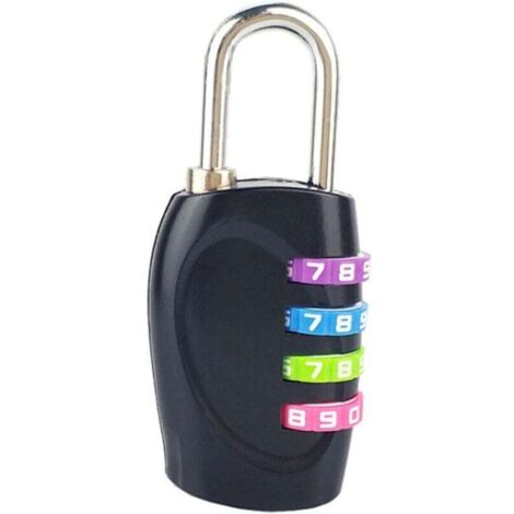Cadenas à Combinaison 4 Chiffres Réinitialisable Étanche pour Casier Salle de Sport École Portail Armoire