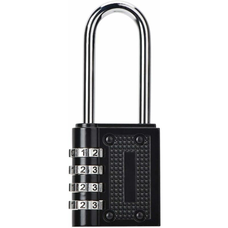 VURAHOME - Cadenas À Combinaison 4 Chiffres, Serrure Combinée, Code Casier Valise En Acier Imperméable Anti-Rouille À Longue Manille Idéal