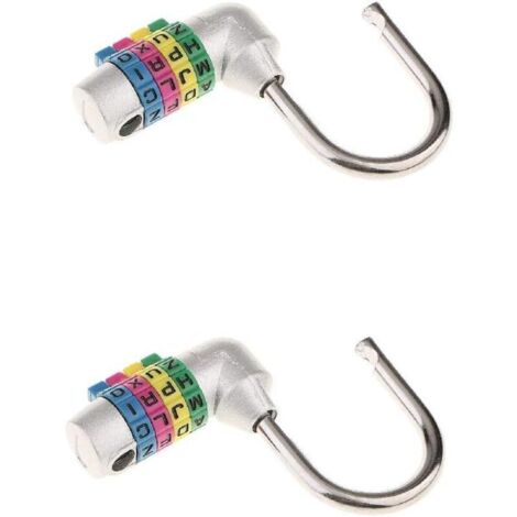 Cadenas à combinaison 4 lettres, pour casiers et boîte aux lettres, verrouillage sécurisé