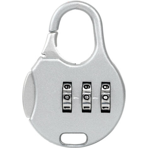 Cadenas à combinaison à 3 chiffres, mini cadenas à code réinitialisable en alliage de zinc, (lot de 1)