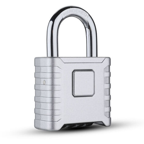 Cadenas à combinaison, cadenas en acier inoxydable à longue anse robuste - Cadenas à combinaison à 4 roues pour casiers de gym, unités de stockage, abris, garages, clôtures-Short crochet