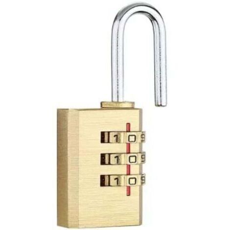 Cadenas à combinaison code 3 chiffres, Cadenas à code pour casier vestiaire sport, collège, scolaire, Serrure à combinaison extérieur, abri de jardin