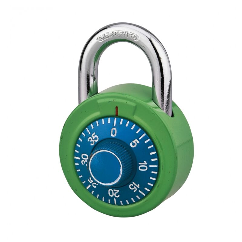 Cadenas à bouton de combinaison collège, anse acier cémenté nickelé - Thirard