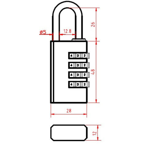 Cadenas à combinaison COMBO C30X4 HERACLES I CAD C30X4