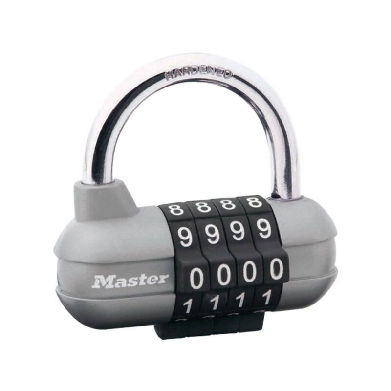 Master Lock - Cadenas a Combinaison 1520EURD - Gris - 5,9 x 6,4 x 2,6 cm
