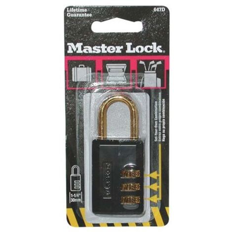 Cadenas À Combinaison Programmable Largeur 30&nbspMm&nbsp, Noir