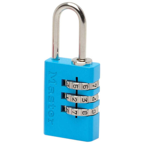 Cadenas à Combinaison Programmable Master Lock Aluminium Couleur Aléatoire