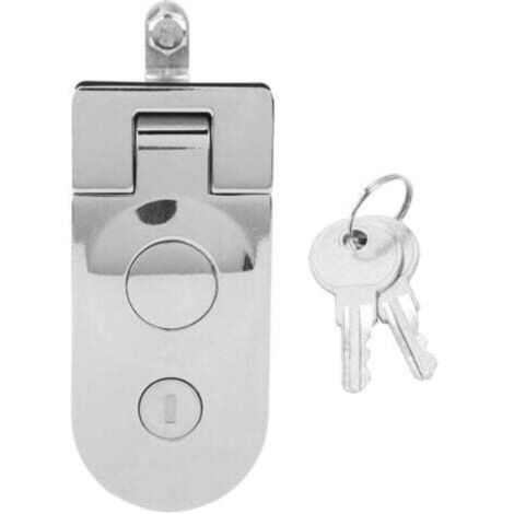 Cadenas à compression avec deux clés, en alliage de zinc, adapté aux camping-cars, yachts, valises, poubelles et portes d'entrepôt.