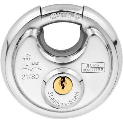 Cadenas à cylindre 21 80 SB largeur du corps de serrure 80mm VA diverses serrures