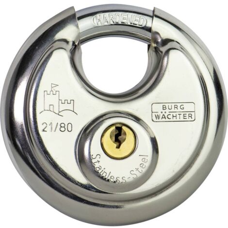Cadenas à cylindre 21 80 SB largeur du corps de serrure 80mm VA diverses serrures