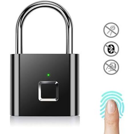 Cadenas à empreinte digitale, serrure électronique AICase avec reconnaissance d'empreinte digitale