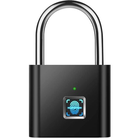 Cadenas à empreintes digitales, serrure intelligente à empreintes digitales, charge USB, cadenas en alliage de zinc, cadenas sans clé pour salle de sport, porte, bagages, valise, école
