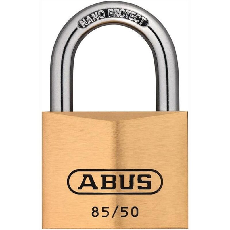 Abus - Cadenas cylindrique 85/50 largeur du corps de verrou 50 mm verrouillage multipoints laiton