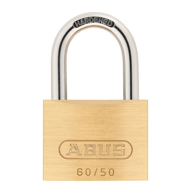Cadenas en laiton massif Abus 60/50 - anse acier cémenté - double verrouillage - 2 clés 200410