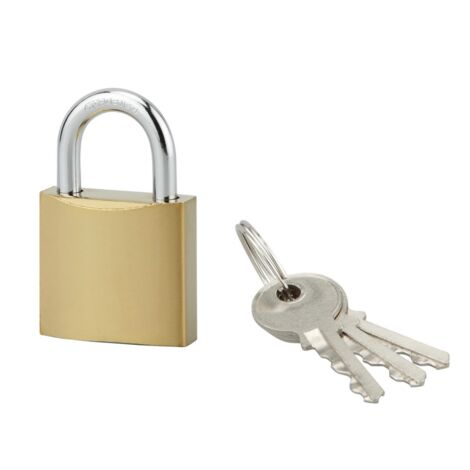 Cadenas ACERA à clé, base 30 mm, anse acier cémenté, 3 clés - SERRUPRIX