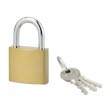 Cadenas ACERA à clé, base 40 mm, anse acier cémenté, 3 clés - SP