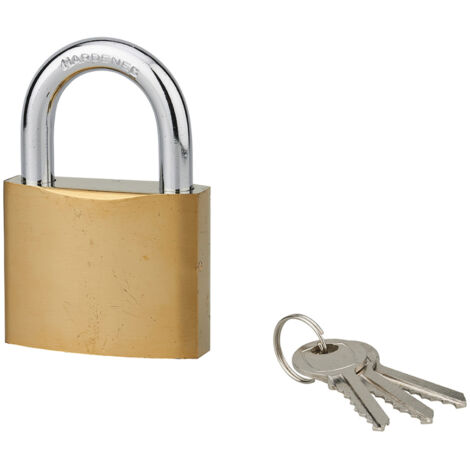 Cadenas ACERA à clé, base 60 mm, anse acier cémenté, 3 clés - SP