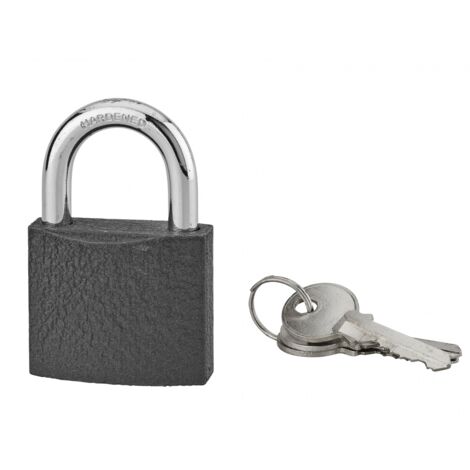 Cadenas ACERA gris à clé, base 50 mm, anse acier cémenté, 3 clés - SP