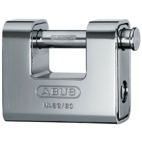 Abus – Cadenas acier de sol – Anse en acier trempé Ø12mm – Boîtier en laiton massif – Protection anti-perçage et anti-arrachement – Livré avec 2 clés