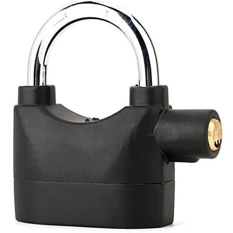 Cadenas alarme avec sirène sécurité vélo moto cadenas noir