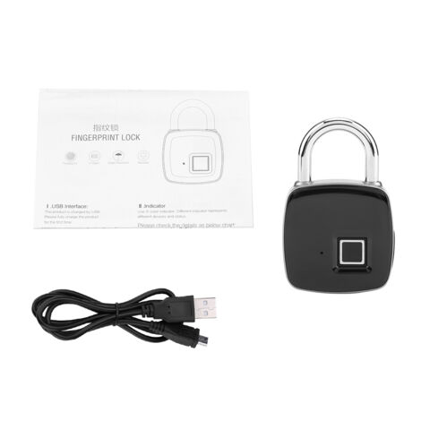Cadenas antivol intelligent à empreinte digitale pour porte, armoire et bagages, sans clé