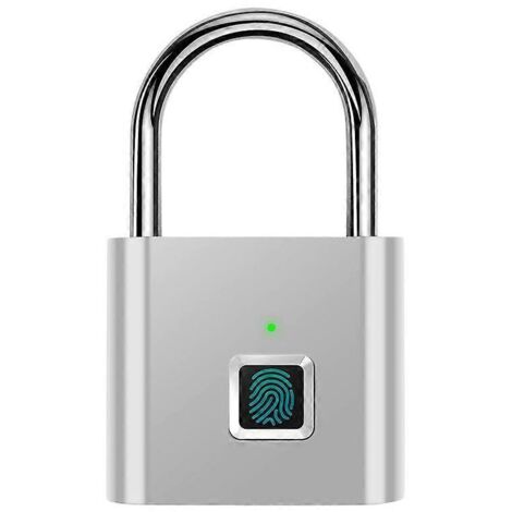 Cadenas antivol USB à empreinte digitale pour casiers, valises, sacs à dos, etc.