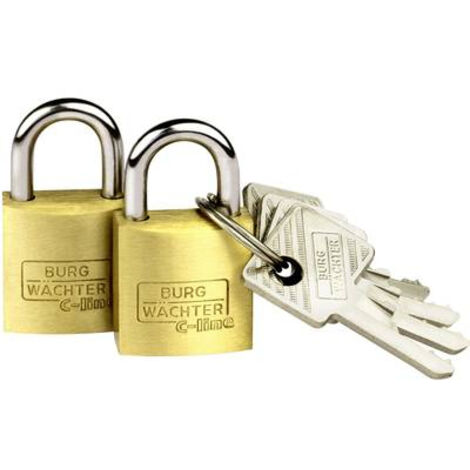 Cadenas avec serrure à clé Burg Wächter 2er Set Duo 222 20 SB laiton 2 pc(s) S941871