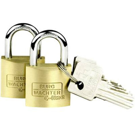 Cadenas avec serrure à clé Burg Wächter 2er Set Duo 222 30 SB laiton 2 pc(s)