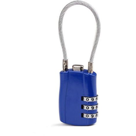 Cadenas Bagage, Serrure de Bagage, Cadenas à Combinaison 3 Chiffres, Cadenas Valises pour sac à Dos, Bagages, Porter（bleu）