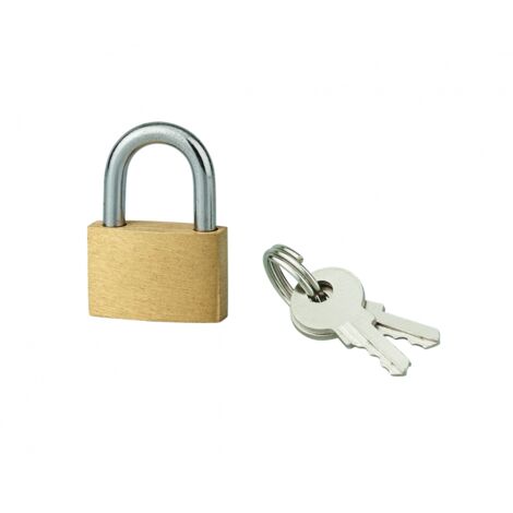 Cadenas BASIC à clé, base 20 mm, anse acier, 2 clés - SP