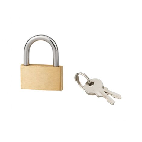 Cadenas BASIC à clé, base 26 mm, anse acier, 2 clés - SP