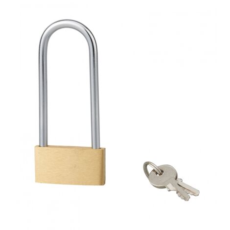 Cadenas BASIC à clé, base 40 mm, anse 1/2 haute 48 mm, anse acier, 2 clésSERRUPRIX