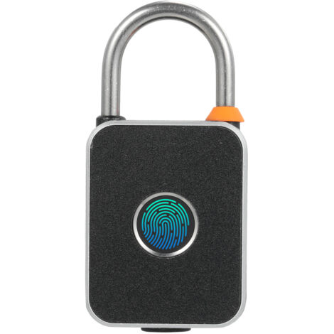 Cadenas biométrique à empreinte digitale pour casier, sans clé, étanche, rechargeable par USB, idéal pour la salle de sport, les bagages, les vélos, les sacs à dos et les clôtures.