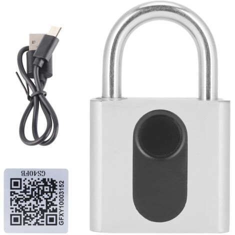 Cadenas Bluetooth intelligent avec application mobile et empreinte digitale, idéal pour dortoirs et entrepôts.