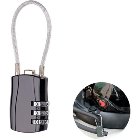 Cadenas Cable,Cadenas à Câble Rétractable,Cadenas à Combinaison Numérique,Antivol Casque vélo,Antivol Câble à Combinaison,Câble Antivol Vélo,Câble Antivol Numéros,Cadenas à Combinaison,1PCS