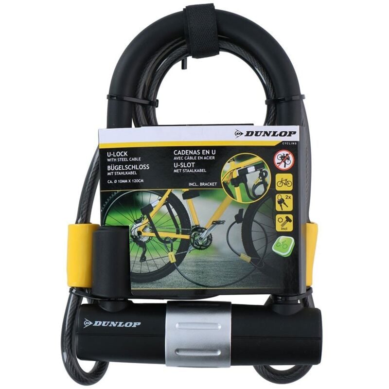 U-Lock avec câble et support - Dunlop