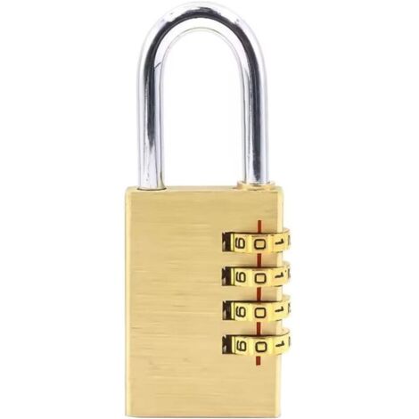 Cadenas Code 4 Chiffres, Cadenas a Combinaison Matériel En Laiton, Cadenas Exterieur Etanche Cadenas Valise Cadenas Casier pour Vélos, Bagages, Coffres-Forts, Etc,Taille:  28MM
