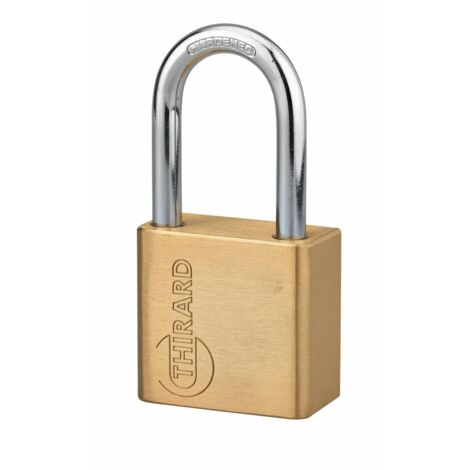 Cadenas CP 50mm, sans cylindre, corps laiton, anse acier cémenté.