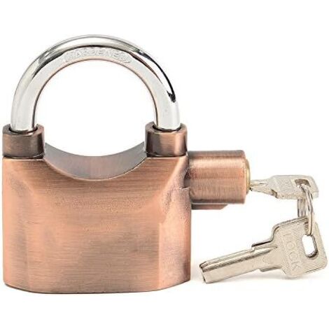 Cadenas d'alarme avec sirène sécurité vélo moto cadenas marron