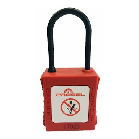 cadenas de condamnation - anse en nylon - hauteur 38 mm - diamètre 4 mm - catu pp-4-38-r-z