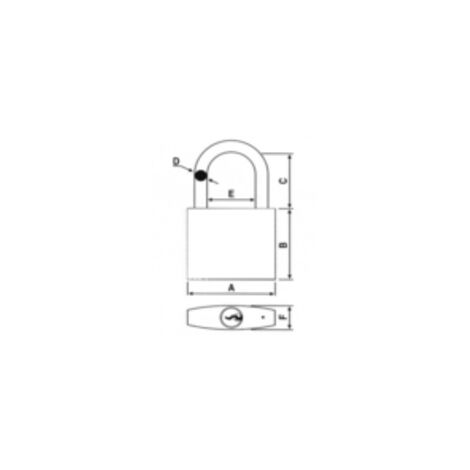 cadenas de condamnation avec anse en aluminium - 38 mm - rouge