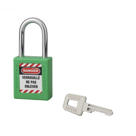 Cadenas de consignation 40mm, anse 38mm, Vert, variure A2 - Thirard