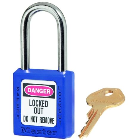 Cadenas de consignation 410 mécanique - 38 mm - bleu - MASTER LOCK